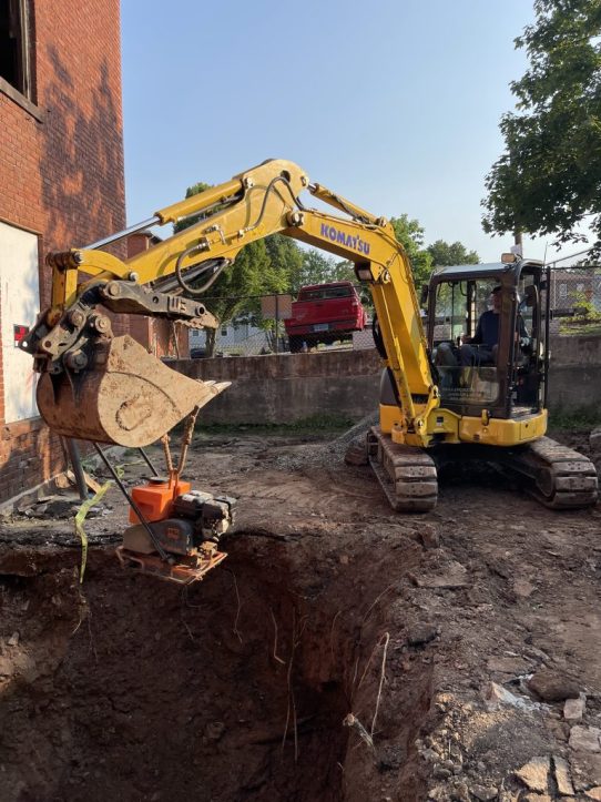 A recent Connecticut excavation and foundation repair project.